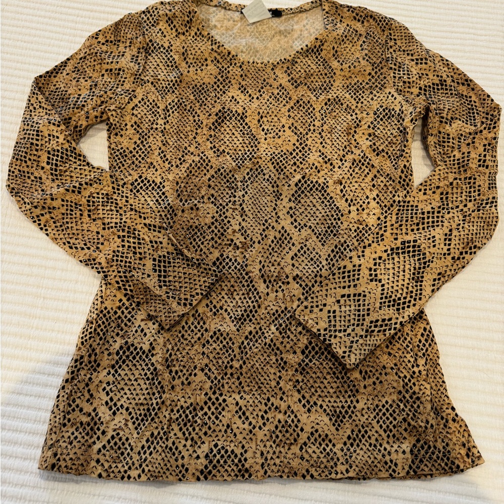 Vintage, Votre Nom, snake print top in S